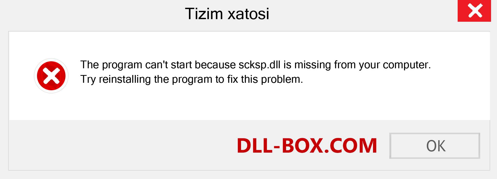scksp.dll fayli yo'qolganmi?. Windows 7, 8, 10 uchun yuklab olish - Windowsda scksp dll etishmayotgan xatoni tuzating, rasmlar, rasmlar